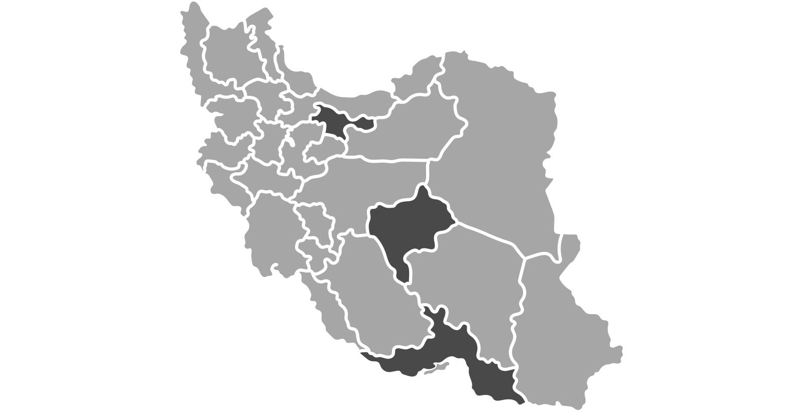 نقشه توزیع ایران